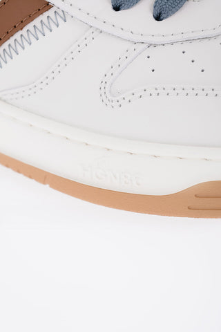 Sneakers Basse H630 in Pelle con Dettagli a Contrasto