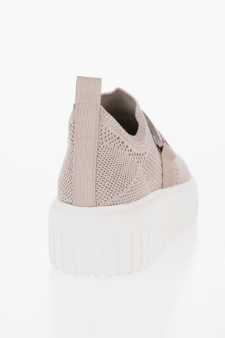 Canvas H-STRIPES Slip On Sneakers with Platform Sole 5cm