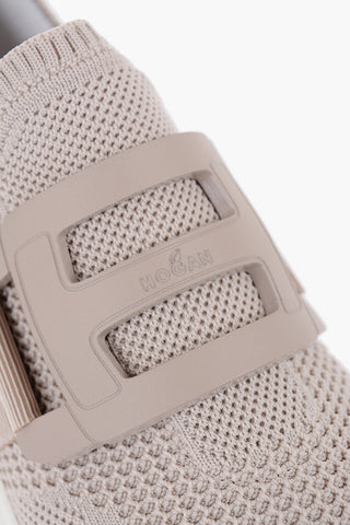 Sneakers Slip On H-STRIPES in Canvas con Suola Platform 5cm