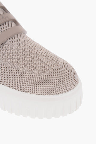Sneakers Slip On H-STRIPES in Canvas con Suola Platform 5cm