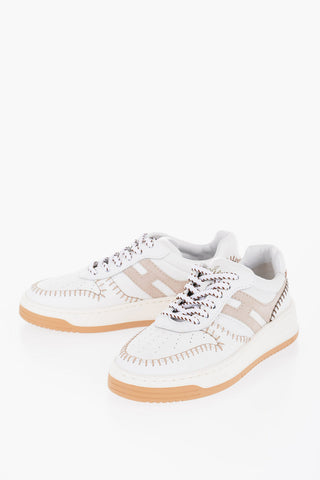 Sneakers Basse in Pelle Bicolore