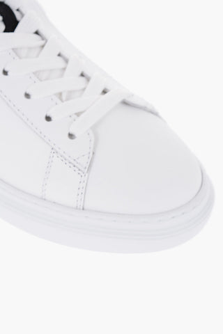 Leather Low-Top Sneakers with Contrasting Details