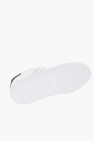 Leather Low-Top Sneakers with Contrasting Details