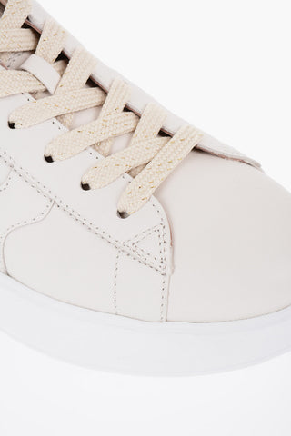 Leather REBEL Low-Top Sneakers with Glittery Details