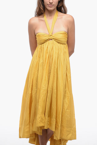 Flared Silk DEVI Halterneck Dress