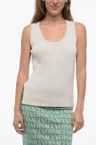 LEISURE Ribbed Cotton Blend FETTA Top