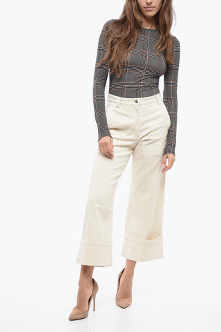 THE MUPPETS Jeans a Gamba Ampia con Dettaglio Orlo Risvoltato