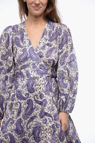 Vestito Wrap DEVI in Lino a Fantasia Paisley