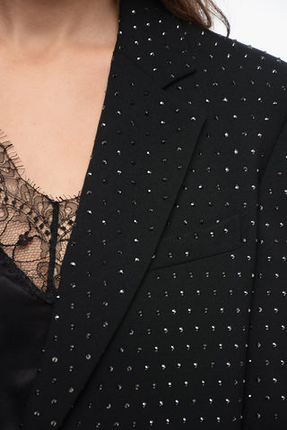 Oversized GUIA Blazer with Rhinestone Application