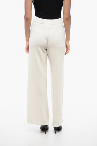 Cashmere Palazzo Pants with Elastic Waistband