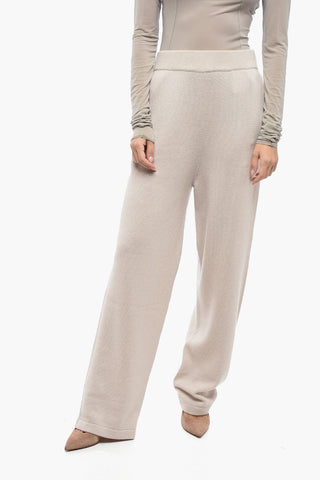Cashmere Blend Sweatpants with Elastic Waistband