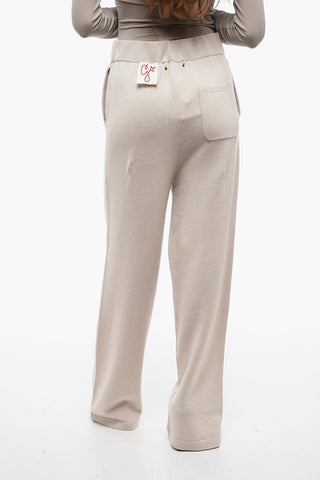 Cashmere Blend Sweatpants with Elastic Waistband