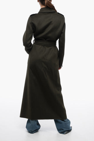 Wool Trench with Zipped Cuffs