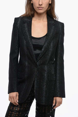 Wool Blazer with Lurex Detailing