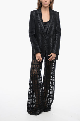 Wool Blazer with Lurex Detailing