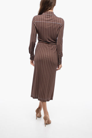 Check Motif Chemisier with Logoed Belt