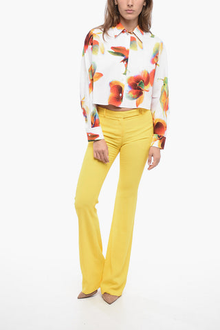 Viscose Blend Bootcut Pants