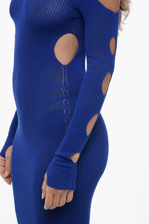 Logo Knit Dress With Cut-Out