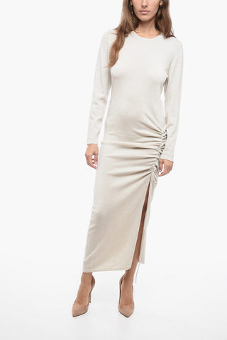Kleid aus stretchigem Lurex-Strick mit Kordelzug