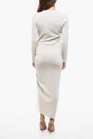 Kleid aus stretchigem Lurex-Strick mit Kordelzug