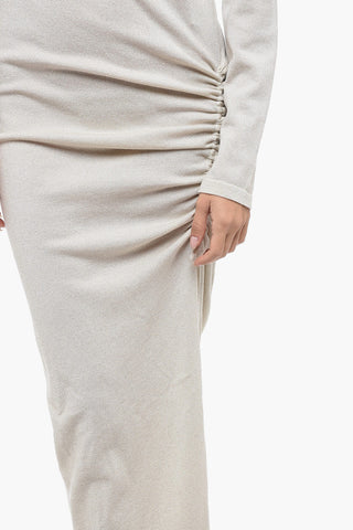 Kleid aus stretchigem Lurex-Strick mit Kordelzug