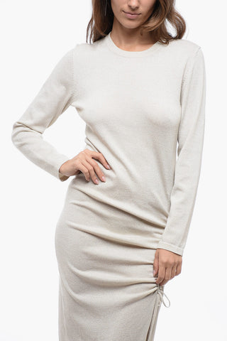 Kleid aus stretchigem Lurex-Strick mit Kordelzug