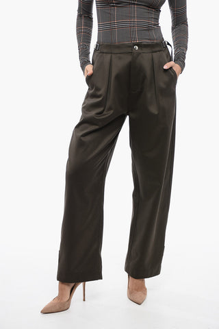 Pantaloni Balloon-Fit a Due Pinces con Martingala