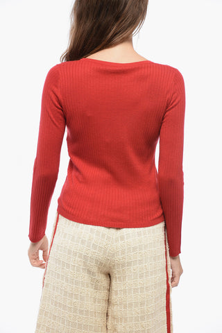 STUDIO Crew Neck ARIANO Ribbed Silk Blend Sweater