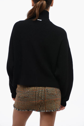 Cropped Fit Cashmere Blend Cardigan