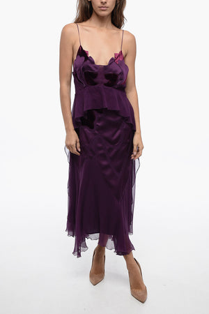 Chiffon Sleeping Dress with Applied Motif