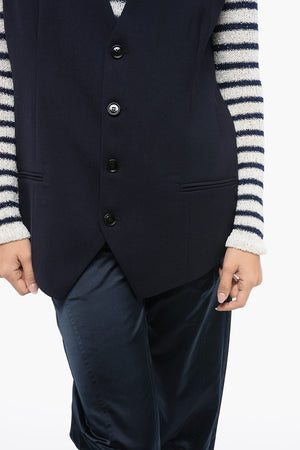 Wool Gilet with Welt Pocket