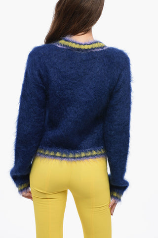 FUZZY WUZZY V Neck Mohair Blend Sweater