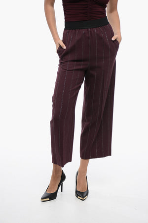 Flanellhose mit Lurex-Detail