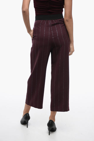 Pantaloni in Flanella con Dettaglio Lurex