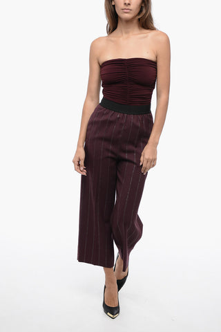 Pantaloni in Flanella con Dettaglio Lurex