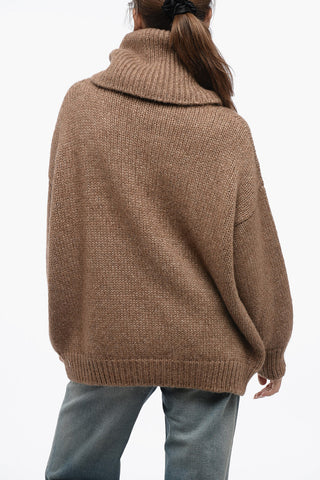 Maxi Turtleneck Lama Wool Pullover