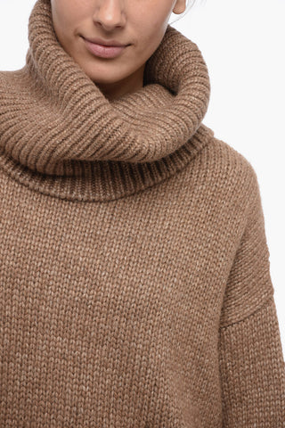 Maxi Turtleneck Lama Wool Pullover