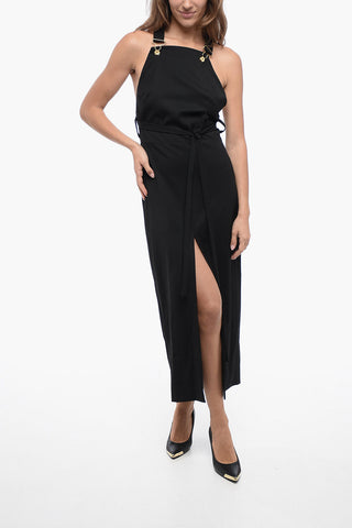 Cool Wool Cut-Out Dress with Overall Desing