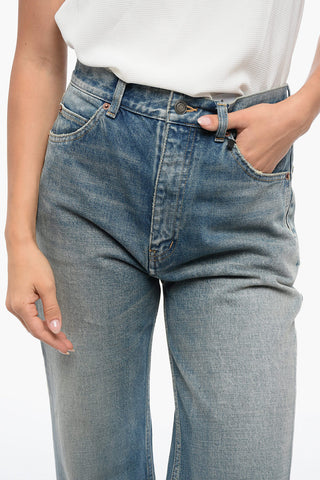 Jeans Bootcut in Denim Lavaggio Vintage 26cm