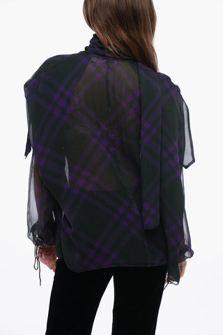 Blusa Multi-Layer in Chiffon con Dettaglio Fibbia