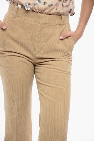 Flared Fit Corduroy Chinos Pants