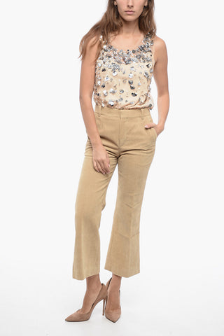 Flared Fit Corduroy Chinos Pants