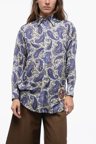 Camicia Relaxed DEVI in Seta a Fantasia Paisley
