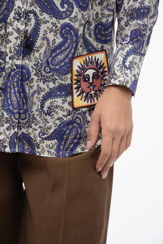 Camicia Relaxed DEVI in Seta a Fantasia Paisley