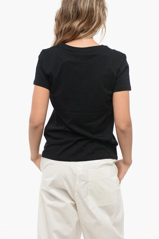 EXCHANGE Crew Neck T-Shirt with Studded Logo