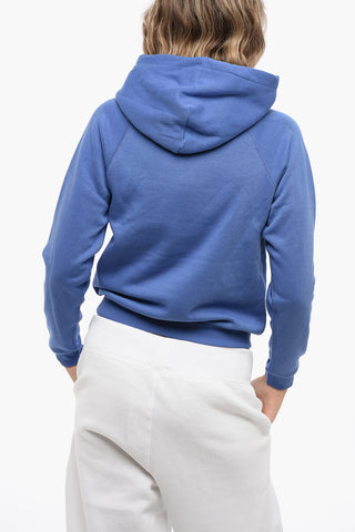 Brushed Cotton Blend Hoodie with Embroidered Logo