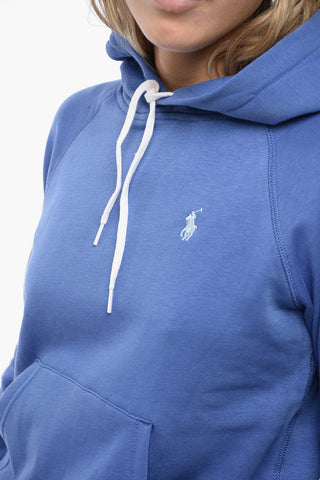 Brushed Cotton Blend Hoodie with Embroidered Logo