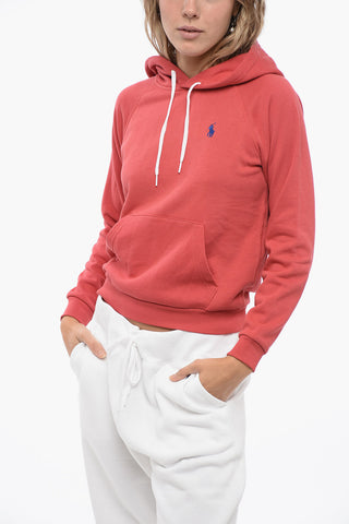 Brushed Cotton Blend Hoodie with Embroidered Logo