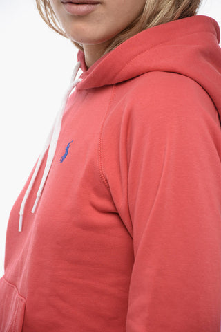 Brushed Cotton Blend Hoodie with Embroidered Logo