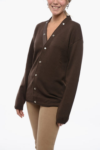 LUXOR Wool Cardigan with Button Detail